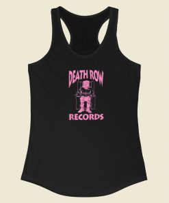 Death Row Records Logo Pink 80s Racerback Tank Top