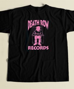 Death Row Records Logo Pink 80s T Shirt Style