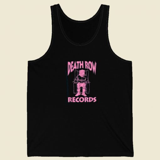 Death Row Records Logo Pink 80s Tank Top