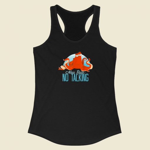 Finding Dory Hank No Talking 80s Racerback Tank Top