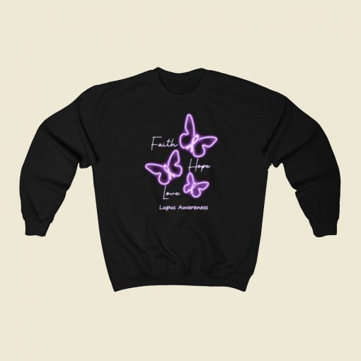 Lupus Awareness Graphic 80s Sweatshirt Style