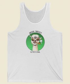 Funny Alpaca Say Wanna Smoke 80s Tank Top