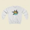 Funny Skeleton Enjoy In Orange Juice 80s Sweatshirt Style