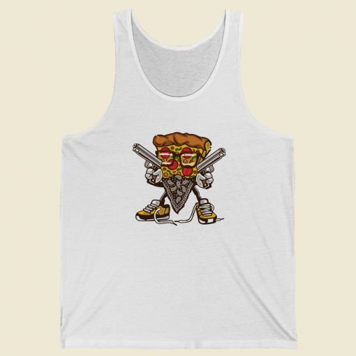 Gangsta Pizza Vintage 80s Tank Top