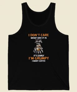 Grumpy Fox Want Coffee 80s Tank Top