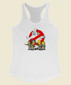 Homer Busters Simpsons 80s Racerback Tank Top