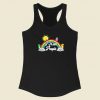 I Hate People The Sun Woke Up 80s Racerback Tank Top