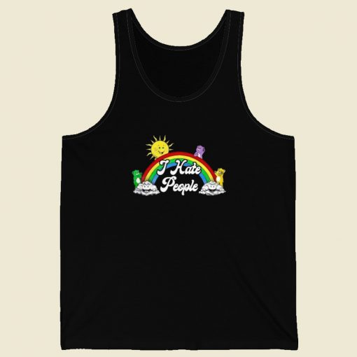 I Hate People The Sun Woke Up 80s Tank Top