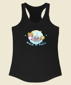 I Love Lanky Design 80s Racerback Tank Top