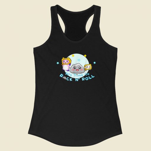 I Love Lanky Design 80s Racerback Tank Top