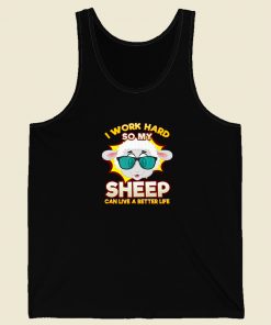 I Work So Hard For My Sheep 80s Tank Top