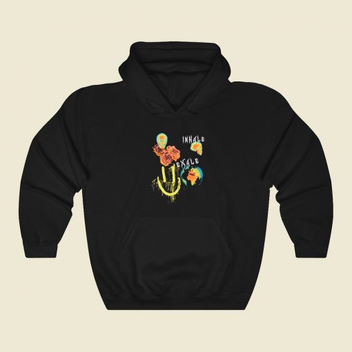 Inhale Exhale Skull Graphic Hoodie Style