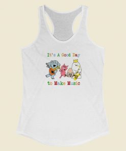 Its A Good Day To Make Music 80s Racerback Tank Top