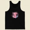 Kawaii Axolotl Strawberry Milkshake 80s Tank Top