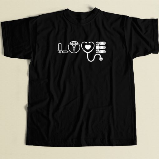 Love Nurse Funny 80s T Shirt Style