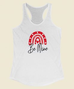 Love Valentine Boho Rainbow 80s Racerback Tank Top