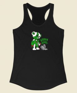 Merry Christmas Broken Hear Match 80s Racerback Tank Top