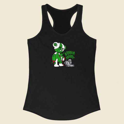 Merry Christmas Broken Hear Match 80s Racerback Tank Top