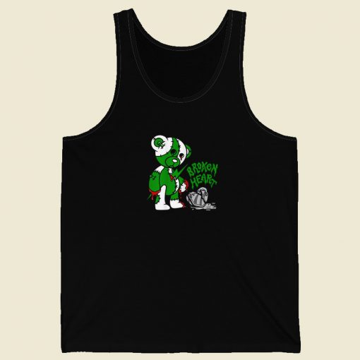 Merry Christmas Broken Hear Match 80s Tank Top