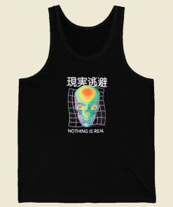 Nothing Is Real Kanji Skull Graphic 80s Tank Top