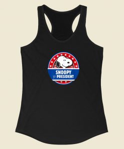 Peanuts Snoopy For President 80s Racerback Tank Top