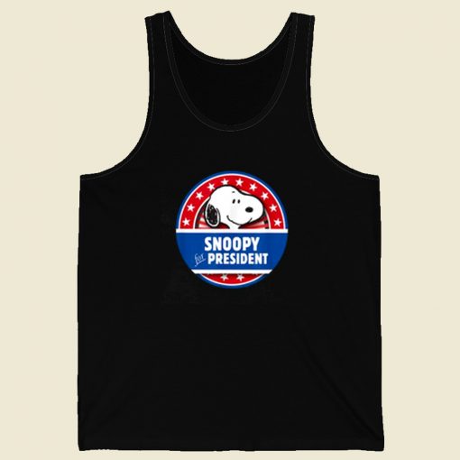 Peanuts Snoopy For President 80s Tank Top