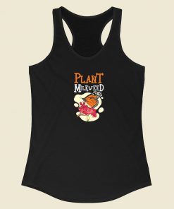 Plant Milkweed Butterfly 80s Racerback Tank Top