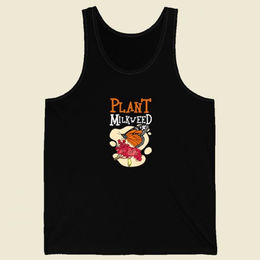 Plant Milkweed Butterfly 80s Retro Tank Top