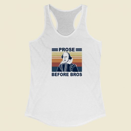 Prose Before Bros Vintage 80s Racerback Tank Top