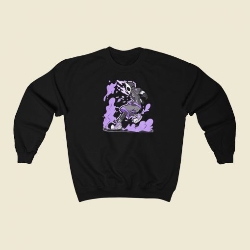 Purple Energy Anime 80s Sweatshirts Style