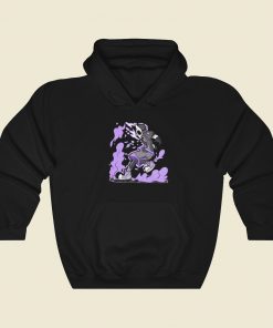 Purple Energy Anime Hoodie Style