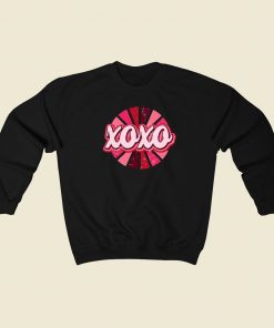 Retro XOXO Hot Pink 80s Sweatshirt Style