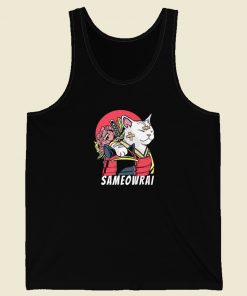 Sameowrai Anime Funny 80s Tank Top