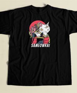 Sameowrai Anime Funny 80s T Shirt Style