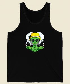 Space Lover Weed Cannabis Funny 80s Tank Top