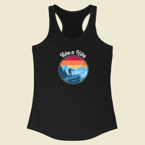 Take A Hike Retro 80s Racerback Tank Top