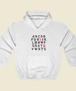 Teaching Alphabet Valentine Hoodie Style