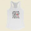 Teaching Alphabet Valentine 80s Racerback Tank Top