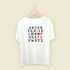 Teaching Alphabet Valentine 80s T Shirt Style