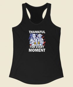 Thankful For Every Moment Turkey 80s Racerback Tank Top