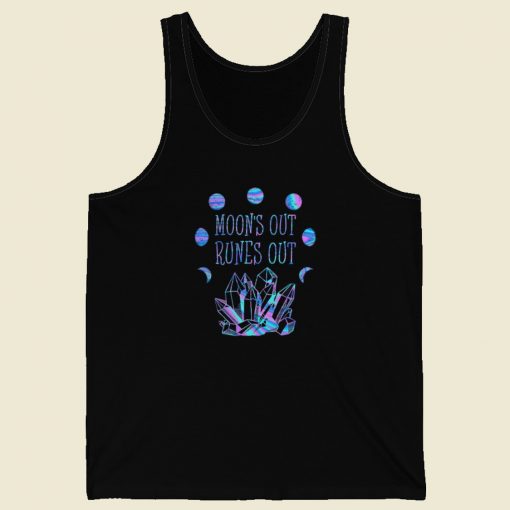 Top Moons Out Runes Out 80s Tank Top