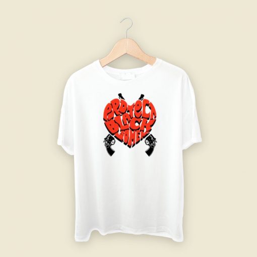 Top Protect Black Women Heart 80s T Shirt Style