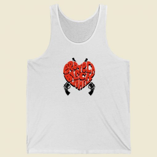 Top Protect Black Women Heart 80s Tank Top