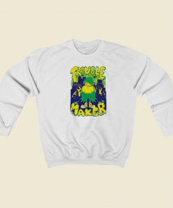 The Boy Is Trouble Maker Graphic 80s Sweatshirts Style