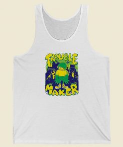 The Boy Is Trouble Maker Graphic 80s Tank Top