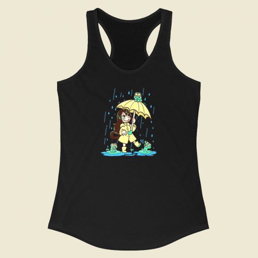 Tsuyu Asui Frog Girl 80s Racerback Tank Top