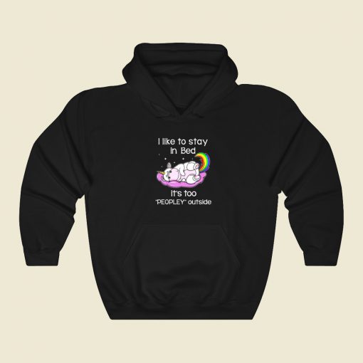 Unicorn Like To Stay In Bed Hoodie Style