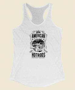 Usa American Hot Rods Vintage 80s Racerback Tank Top