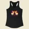 Valentines With Corgi 80s Racerback Tank Top