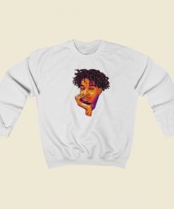 21 Savage Cartoon Face Sweatshirts Style